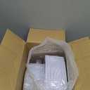 Morejoy 100PCS White Plastic PlatesWhite Disposable PlatesInclude 50 Pieces 10.25 Inch Dinner Plates & 50Pieces 7.5 Inch Dessert Plates,Perfect for Weddings & Party