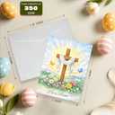Religious Easter Cards with Envelopes – Christian Easter Cards 5x7 Inch, Easter Cross Religious Greeting Cards, 8 Pack Easter Cards Religious for Prayer, Church & Family
