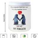 Lavender Pine Scented Candle Gift for Women Wife, You are My Penguin Pattern Jar 7oz Soy Wax Aromatherapy Candle,Gift for Couples, HerAnniversary, Valentine's Day, Birthday