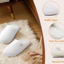 ONCAI Women's House Slippers, Cushion Memory Foam Waffle Upper Home Comfortable Warm Winter Cozy Soft Lightweight Indoor Best House Shoes Non-slip Rubber Sole US Size 5-11 (White)