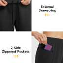 baleaf Women's Athletic Pants Quick Dry Joggers Water Resistant Lightweight Cycling Hiking Ankle Zipper Pockets UPF 50+ (L)