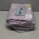 BELIZZI HOME 100% Cotton Bed Blanket, Breathable Bed Blanket Full Queen Size, Cotton Thermal Blankets Full Queen, Perfect for Layering Any Bed for All Season, Purple (Queen (90 in x 90 in))