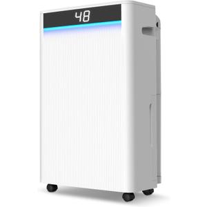 KeepGlad 4900 Sq.Ft Dehumidifier, 95 Pints Dehumidifiers for Home with Drain Hose, Intelligent Humidity Control, Auto or Manual Drainage, 3 Modes, 24H Timer, Ideal for Basement, Bathroom, Bedroom