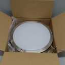 Drosbey 36W Dimmable LED Ceiling Light Fixture, 12 inch Flush Mount Light Fixture, Ceiling Lights for Bedroom, Kitchen, Bathroom, Super Bright 4000 Lumens, 400W Equivalent, 5000K Daylight White (Brush Nickel-Daylight)