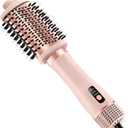 High Speed Hair Blow Dryer Brush - 3X Faster Drying Ionic Blowout Styler 5-in-1 Brush for Anti-Frizz, Straight Hair, Curls Volumizing Blowouts Ceramic Titanium Barrel with Smoothing Comb Negative Ion