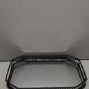Decorative Mirrored Vanity Tray with Metal - Rectangular, Black for Dresser, Bedroom, Bathroom or Living Room