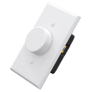ELEGRP Digital Rotating Dimmer Switch for Dimmable LED, CFL and Incandescent Light Lamp Bulbs, Single Pole / 3-Way Rotary Dimmer Switch, Wall Plate Included, UL Listed (1 Pack, Matte White)