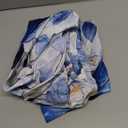 Round Tablecloth with Elastic Edge, 36-60Inch Waterproof Table Cloth for Dinner, Outdoor, Picnic, 60inch, Blue Flowers