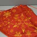 Tiamon 48 Inch Christmas Tree Skirt Large Double Layer Xmas Tree Decoration Christmas Tree Skirt Mat Decor for Winter Holiday Party Christmas Decoration(Red)