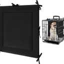 Thyle Dog Crate Divider Panel, Black Thick Dog Kennel Divider with Ties, Puppy Accessories for Puppy Training (1 Pcs,18" H X 16.5" W for 24" Crate)