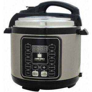 10 In 1 Electric Pressure Cooker With 24-Hour Reservation Function, Slow Cooker, Rice Cooker, Wok, Cake, Yogurt, Etc., 6 L, Stainless Steel/Black.