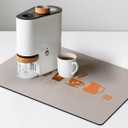 Golener Thick Coffee Maker Bar Mat Countertop,Quick dry mat,Bar Drying Mat,Coffee Bar Tray for Countertop,Coffee Nook Mat,Spill Mat (19"x12")