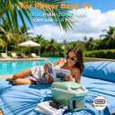 Iceblue Electric Cooler with Type-C, 8 Liter /11 Cans Mini Fridge with Belt, 9V Type-C Thermoelectric Dual-use Car Refrigerator, Car Fridge for Car, Dorm, Travel, Picnic, Gift (Green)