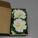 12pcs Floating Foam Lotus Flowers with Lily Pads, Artificial Pond Plants Ornaments for Pool Aquarium Water Decoration, White