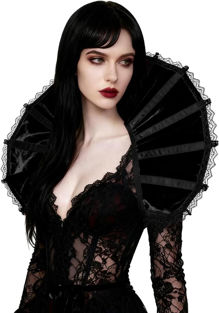 L'VOW Victorian Collar Gothic Stand Up Vampire Collar for Women Halloween Masquerade Cosplay