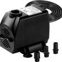 Simple Deluxe 550 GPH Submersible Water Pump (2082L/H, 45W), Ultra Quiet Fountain Pump with 9.2 ft, 3 Nozzles for Aquarium, Pool, Hydroponics, Black