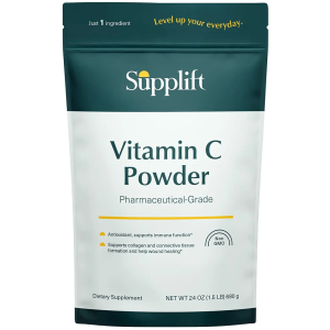 Supplift Pure Vitamin C Powder to Promote Daily Immune Support - Non-GMO L-Ascorbic Acid Powder to Support Healthier Looking Skin - 1.5Lb Bag Vitamin Powder, 680 Servings, Best By: 05/03/2024