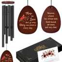 Cardinal Standing on Mistletoe Memorial Wind Chimes for Outside,Sympathy Wind Chimes for Loss of Loved One Mother Father,Cardinal Gifts & Sympathy Gift for Bereavement,Condolence,Funeral