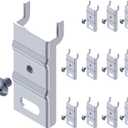 UNITEDPOWER Pegboard Mounting Adapter, 12PCS Metal Fixing Bracket Fit for 1/4", 1/2" or 1'' Peg Boards Hanging and Mounting Tools Rack, Storage Organizer for Garage, Store
