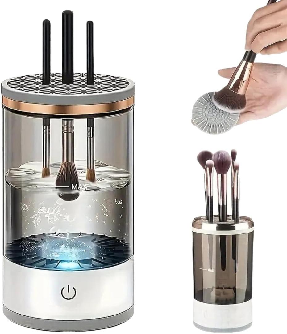 Electric Makeup Brush Cleaner Machine, Cosmetic Brush Cleaner, 2025 Automatic Spinning Rinse Hero Brush Cleaner Makeup Brush - Valentine Gift for her