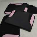 CAR PASS Jelly Waterproof Universal Fit Car Floor Mats, Girly Car Carpet Mats with Anti-Slip Nibbs Backing & Driver Heel Pad Fit for SUV, Vans, sedans, Cute car mats of 4pcs for Women (Pink)