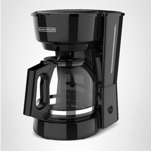 BLACK+DECKER 12-Cup Coffee Maker with Easy On/Off Switch, Easy Pour, Non-Drip Carafe with Removable Filter Basket, Vortex Technology, Black