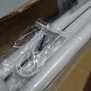 White Tension Curtain Rod 41-166In,Long Outdoor Curtain Rod No Drilling