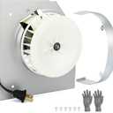 S97017646 Replacement Bathroom Exhaust Fan Motor S99080592 with Blower Wheel - Compatible with Models 9965, 9905, 605P, 665F, 665P, 665RF, 665SP, 665RP, 668P, 605RP, 668RP  70 CFM Quiet and Powerful