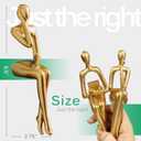 3pcs Gold Decor Thinker Statue, Resin Abstract Man Cutout Art Action Statue Coffee Table Decor for Home Living Room Study Office Bookshelf Ornament