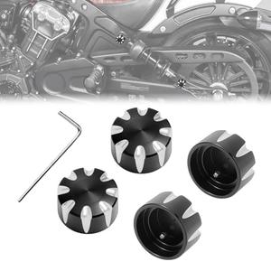 BAKAFOH Billet Aluminum Shock Mounting Caps for Indian Scout 2018-2023 Lower & Upper Shock Mount Suspension Strut Nuts Dust Cover Rear Shock Absorber Caps Accessories