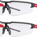Milwaukee Anti-Fog Safety Glasses Clear Lens Black/Red Frame 2 pc. - Case of 2