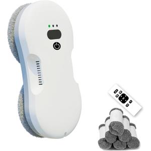 Window Cleaning Robot - Ultra Slim Window Cleaner Robot Equipped with Dual Water Sprays & Smart Edge Detection - Clean Vacuum for Interior/Exterior Floor to Ceiling Windows