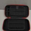 Switch Carrying Case Compatible with Nintendo & OLED, Portable Switch Travel Carry Case Fit for Joy-Con and Adapter, Hard Shell Protective OLED Pouch Bag with 20 Games, Red