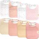 KeaBabies 8-Pack Organic Baby Bibs for Boys, Girls - Super Absorbent Cotton Drool Bibs for Baby Girl & Boy, Teething Toddler, Drooling Newborn, Ultra Soft & Machine Washable (Butterflies)