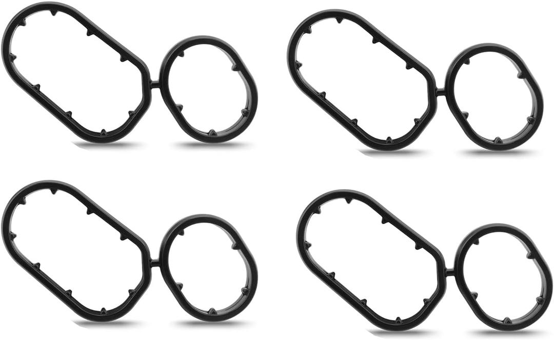 AMCC Oil Filter Complete Assembly gaskets 4Pcs Compatible with Hyundai Palisade 20-24 Genesis G80 17-20 Fits Kia Cadenza Sedona Sorento 17-21 Telluride 20-24 Replaces: 26345-3LAA026345 36AA0