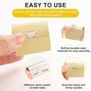 Polymer Material Reusable Napkin Band, Glue-Free Tear-Proof Water Resistant Oil-Proof Napkin Bands Set of 200(Assorted 4 Front Colors and Back Silver), 6 Adjustable Sizes Napkin Rings (A-009-hmix)