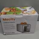 Mecity 2 Slice Toaster Touch Screen 1.5" Wide Slot, Stainless Steel Smart Bread Toaster for Bagel Muffin Waffle Gluten Free Breads, Timer, Defrost, Reheat, 120V 825W