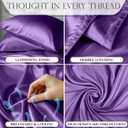 DECOLURE Satin Bed Sheets - 3 Piece Luxury Silky Twin Size Bedding Set - Softer Than Silk, Wrinkle-Free with 15 Deep Pocket Fitted Sheet, Perfect for Hair & Skin, Gifts for Women (Purple)