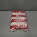 Dunzy Xmas Red and White Striped Bathroom Rug Chenille Bath Mat Candy Cane Area Rug Non Slip Microfiber Soft Washable Absorbent Floor Mat for Shower Bedroom Kitchen Decor (Red White,16 x 24 Inch)