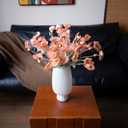 DUYONE Artificial Flowers 6 Stems Poppy Silk Bouquet,for Wedding, Home, Party Decoration,Table Centerpiece Arrangement(Orange Pink 6pcs)