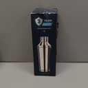 BARE BARREL Insulated Cocktail Shaker Set | Double Wall Stainless Steel | Martini Shaker for Home Bar Bartending | Built-in Drink Measure System & Strainer, Travel Bag, Recipes | Gift Set (Silver)