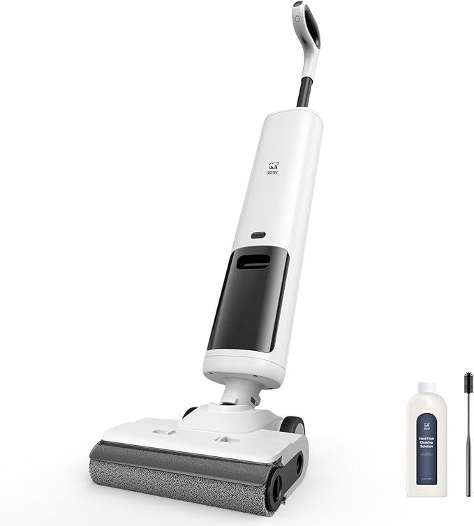 OSOTEK H200Lite Cordless Wet Dry Vacuum Cleaner and Mop for Hard Floors,Unique 180° Flat,Edge Clean, Digital Display, Anti-Tangle Brush for Pet Hair, Auto Self-Cleaning, Lightweight and Handheld