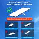 Extra Long Mount for Starlink, Adjustable Gen 3 Long Wall Mounts for Starlink with Telescoping Support Arm, Weatherproof for Concrete Walls and Wood Walls, for Starlink Standard 4/4X