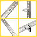 Adjustable Shelf Bracket 40 Inch 4 Pack Silver Shelf Pilaster Strips Shelf Rail Shelf Track Adjustable Wall Shelves Shelf Standards and Supports for Cabinet Closet Organization