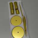 Taper Candle Holder Set of 6, Brass Gold Tall Candlestick Holders, Metal Vintage Candle Stickers Long Holder Set, Pillar Decorative Candle Holder Fits 3/4 Inch Candle for Wedding (Gold-6 Packs)