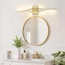 KARTOOSH Hardwired Bathroom Vanity Lights Fixtures Over Mirror Gold Light Fixture Wall Lights 3CCT Dimmable LED Bathroom Light Fixtures 31.5 Inch Modern Wall Sconce Picture Lights for Wall (1 Pack)
