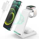 3 in 1 Wireless Charging Station, 2025 Upgraded Fast Desk Charger Station for iPhone 16 15 14 13 12 Pro Max Plus, Charger Stand for Apple Watch 10 9 8 7 6 5 4 3 2 SE, Airpods 4 3 2 Pro