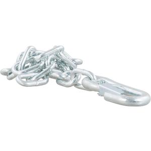 CURT 80313 27-Inch Trailer Safety Chain with 7/16-In Snap Hook, 5,000 lbs Break Strength