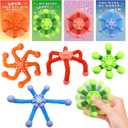 28 Pack Kids Valentine's Cards with Pop Tubes Finger Spinner, 56 Count Unisex Kids Party Favor for Valentine's Day