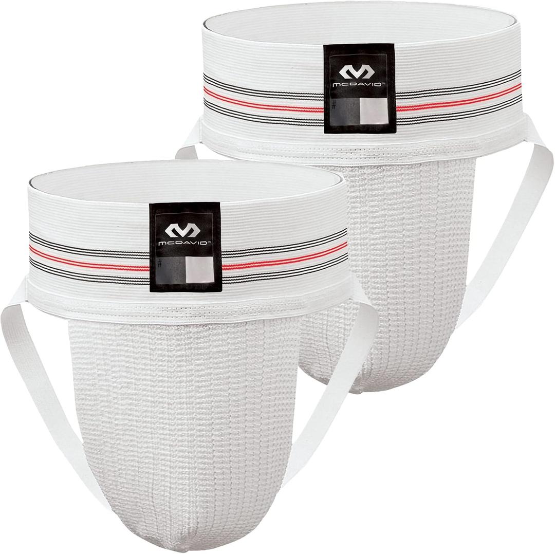 Mcdavid Athletic Jock Strap Adult Men's, Baseball Protection & More Sports, Black & White (Large)